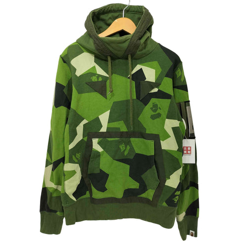 アベイシングエイプ A BATHING APE 2018AW SPLINTER CAMO WIDE PULLOVER HOODIE BAPE ベイプ パーカー メンズ JPN:S